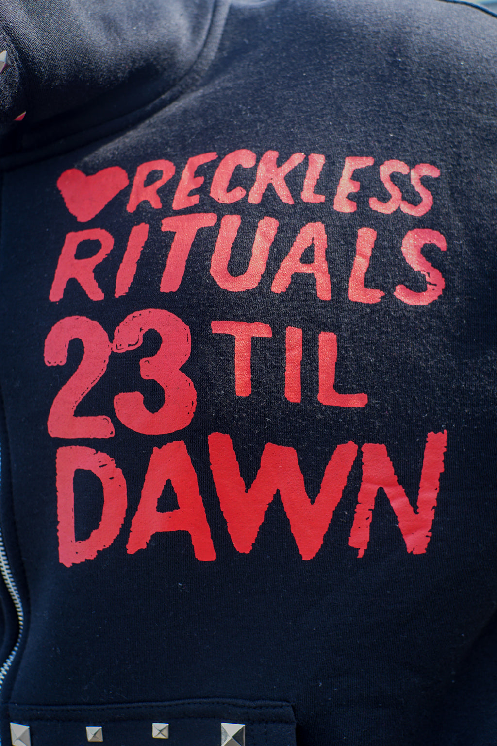 23TD Reckless Rituals Zip Hoodie — Black