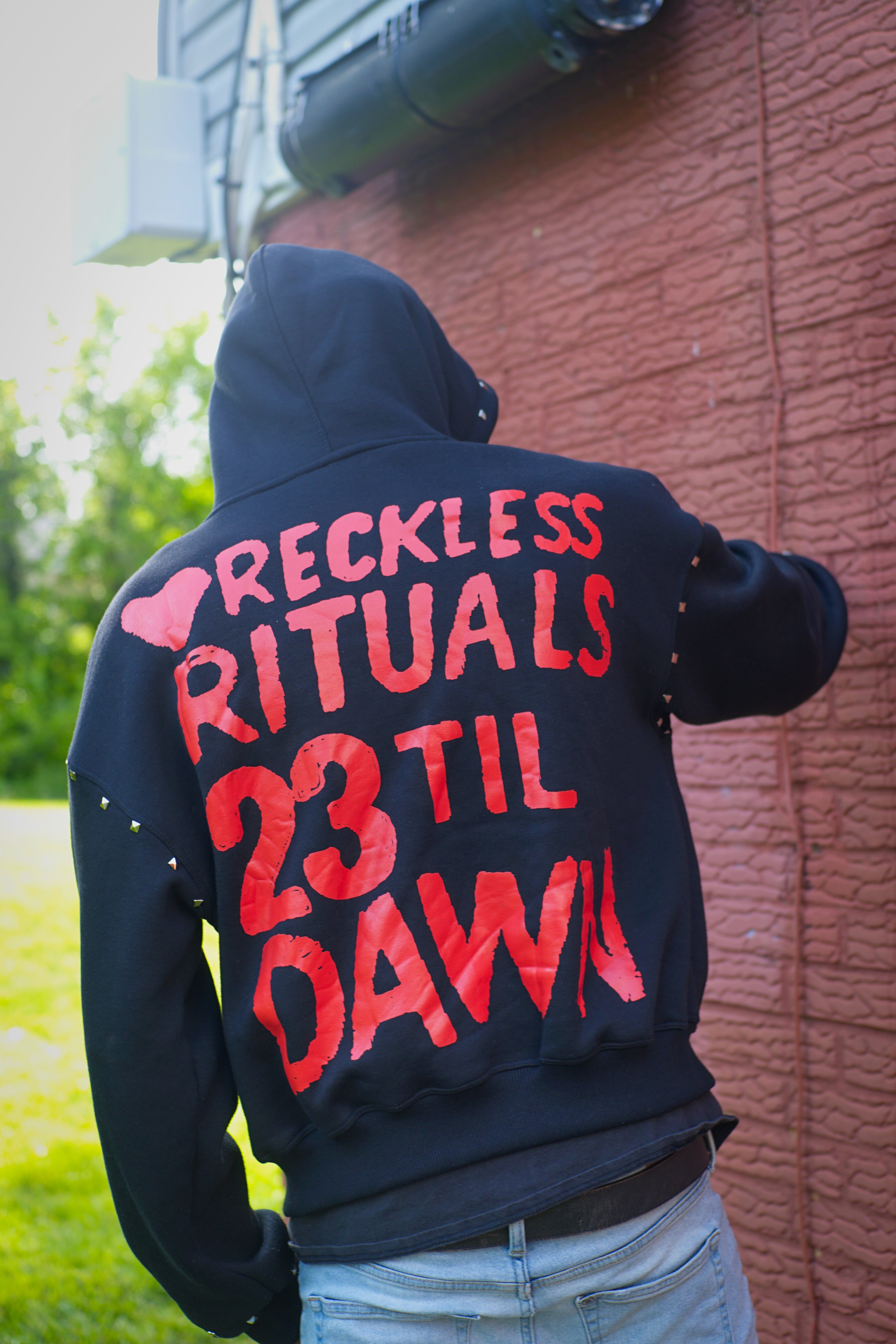 23TD Reckless Rituals Zip Hoodie — Black